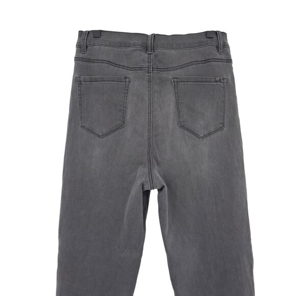 DG2 Diane Gilman Virtual Stretch Scattered Pearl Girlfriend Jeans Gray Tall 10T - Picture 9 of 10